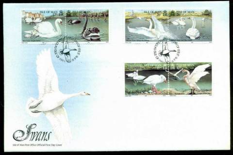 Isle-of-Man-1991-Swans-FDC-Lot24828
