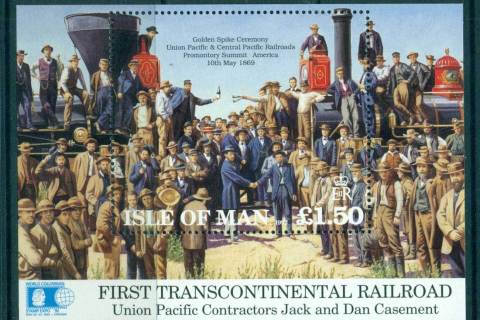 Isle-of-Man-1992-Union-Pacific-railroad-MS-MUH-lot57367