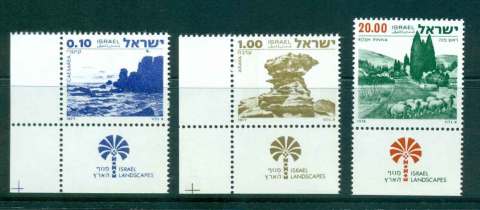 Israel-1977-78-Scenes-tabs-MUH-lot42950