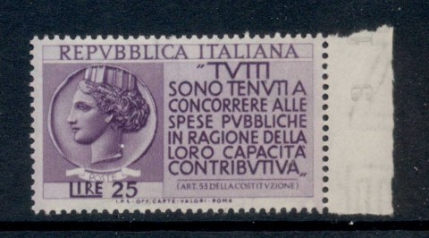 Italy-1954-Payment-of-Taxes-MUH