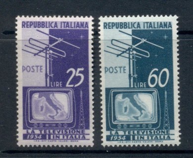 Italy-1954-Television-Service-MUH