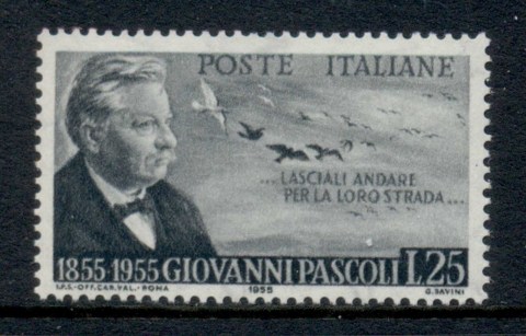 Italy-1955-Giovanni-Pascoli-MUH