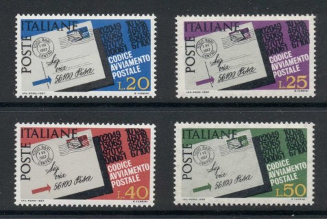 Italy-1967-68-Postal-Zone-Numbers-MUH