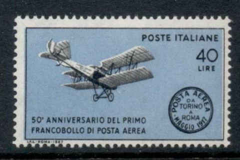 Italy-1967-Airmail-Stamp-Anniv-MLH