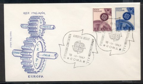 Italy-1967-Europa-Cogwheels-FDC