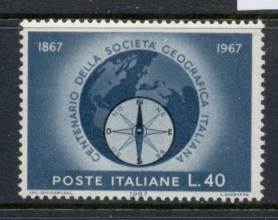 Italy-1967-Geographical-Society-MUH