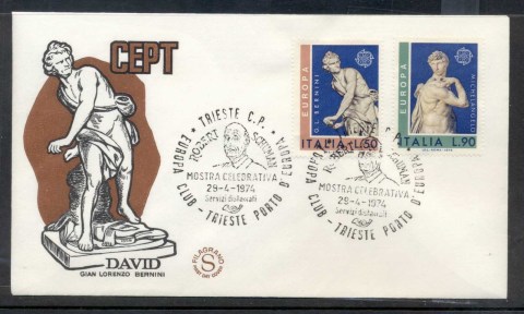 Italy-1974-Europa-Sculpture-FDC