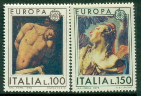 Italy-1975-EUROPA-Stamps-Paintings-MUH Italy-1975-EUROPA-Stamps-Paintings-MUH