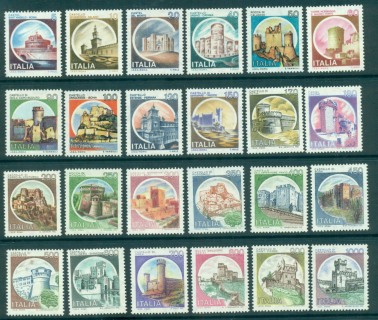 Italy-1980-Castles-24-MUH-lot57139