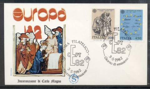 Italy-1982-Europa-History-FDC