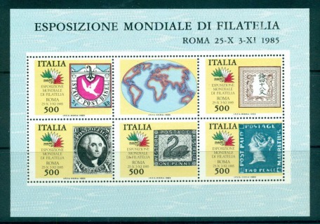 Italy-1985-Italia-85-Sheet-5-label-MS-MUH-lot57201