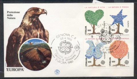 Italy-1986-Europa-Environment-FDC