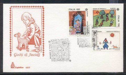 Italy-1989-Europa-Childrens-Play-FDC