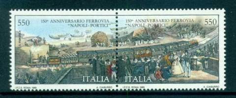 Italy-1989-Naples-Portici-railway-pair-MUH-lot57187