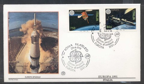 Italy-1991-Europa-Man-in-Space-FDC