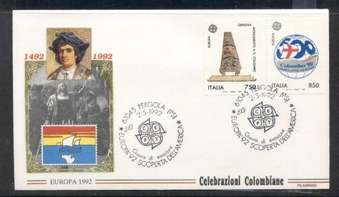 Italy-1992-Europa-Columbus-Discovery-of-America-FDC