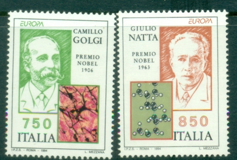 Italy-1994-EUROPA-Stamps-Great-Discoveries-MUH Italy-1994-EUROPA-Stamps-Great-Discoveries-MUH