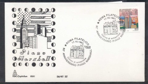 Italy-1997-Marshall-Plan-FDC