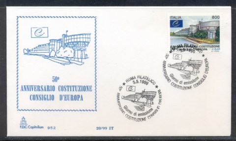 Italy-1999-Council-of-Europe-FDC