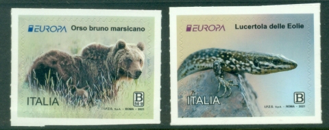 Italy-2021-EUROPA-Stamps-Fauna-PS-MUH Italy-2021-EUROPA-Stamps-Fauna-PS-MUH