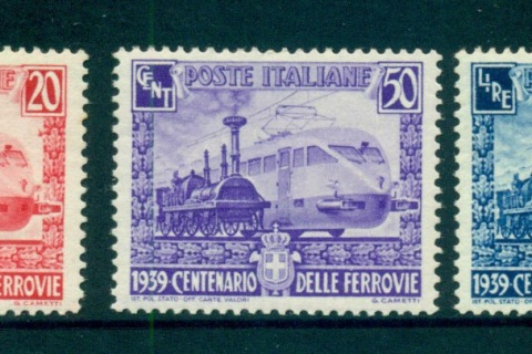Italy-1939-Railroad-Centenary-MLH-lot57154