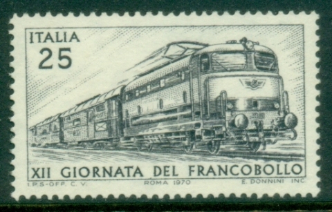Italy-1970-Stamp-Day-Train-MUH
