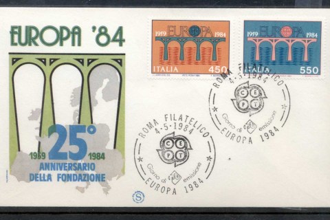 Italy-1984-Europa-Bridge-FDC