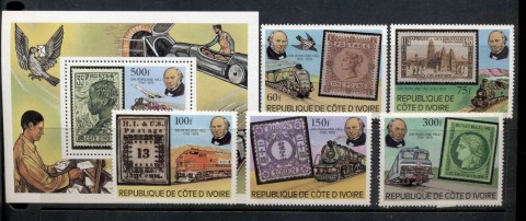 Ivory Coast 1979 Sir Rowland Hill Death Centenary + MS