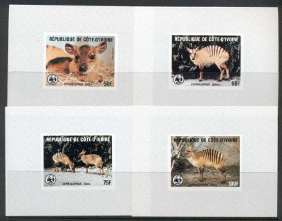 Ivory-Coast-1985 WWF Striped Antelopes 4x DLMS