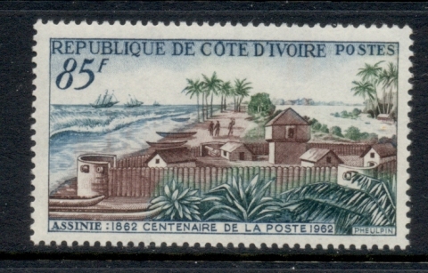 Ivory Coast 1962 Fort Assinie & River