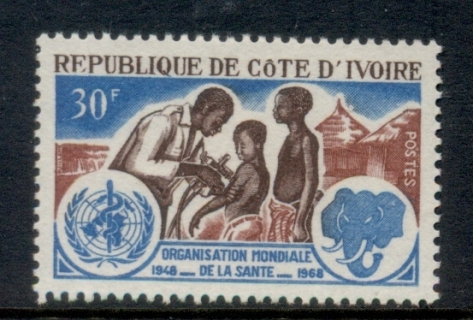 Ivory Coast 1968 WHO 20th Anniversary Vaccination