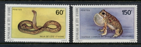 Ivory-Coast-1980 Reptiles, Snakes