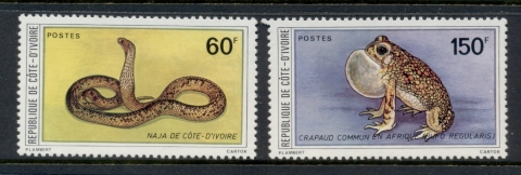 Ivory Coast 1980 Reptiles, Snakes