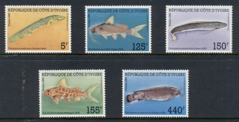 Ivory Coast 1986 Marine Life, Freshwater Fish