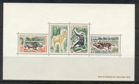 Ivory Coast 1963-64 Wildlife MS