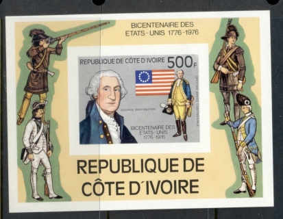 Ivory Coast 1976 American Bicentennial MS