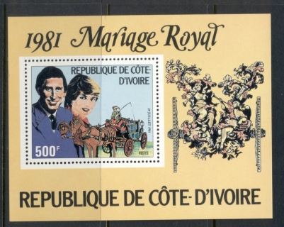 Ivory-Coast-1981 Royal Wedding Charles & Diana MS