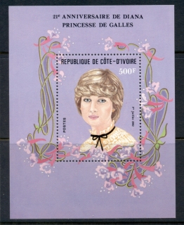 Ivory-Coast-1982 Princess Diana 21st Birthday MS