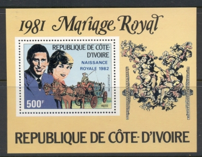 Ivory-Coast-1982 Princess Diana 21st Birthday Opt Royal Birth MS