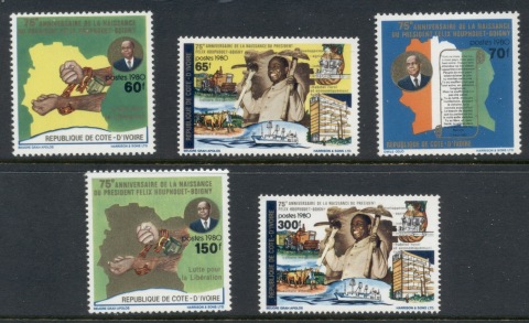 Ivory Coast 1980 Pres. Houphonet-Boigny 75th Birthday