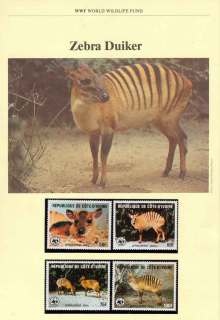 Ivory Coast 1985 WWF Zebra Duiker