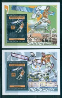 Ivory Coast 2006 World Cup Soccer, Embossed silver foiled 2xMS