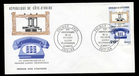 Ivory-Coast-1976-Telephone-Centenary