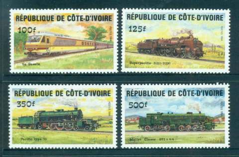 Ivory-Coast-1984-Trains-MUH-lot51972