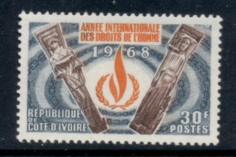 Ivory Coast 1968 Intl. Human Rights Year