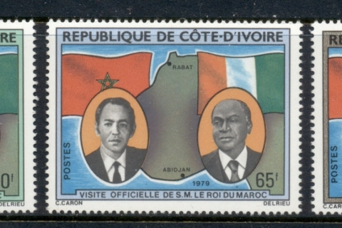 Ivory Coast 1979 Visit of King Hassan of Morocco
