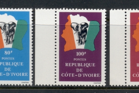 Ivory Coast 1981 Elephant & Map