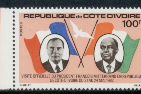 Ivory Coast 1982 Visit of Pres. Mitterand