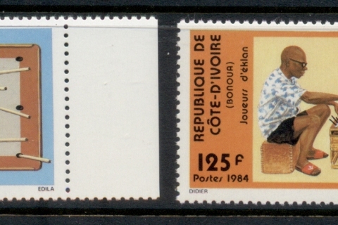 Ivory Coast 1984 Men Playing Eklan, Games