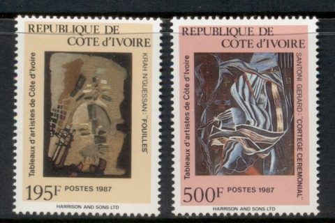Ivory Coast 1987 Paintings by Local Artists